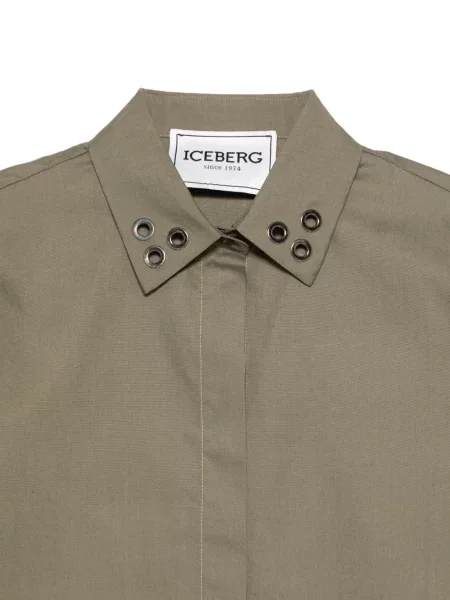 Kołnierzykowy top Iceberg zielony