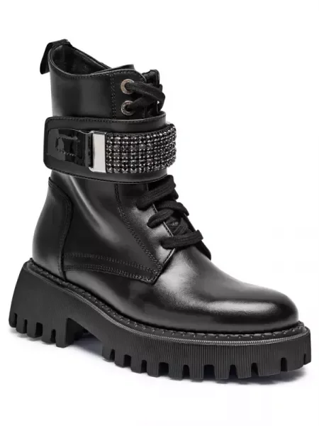 Marc Cain De piele botine negru