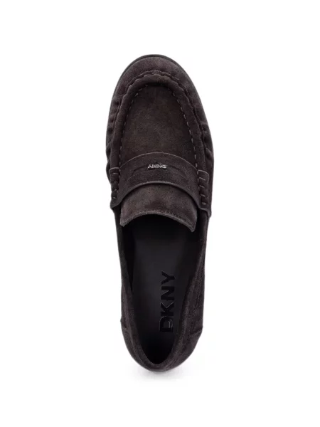 Chiloți Dkny din piele de căprioară slip-on maro