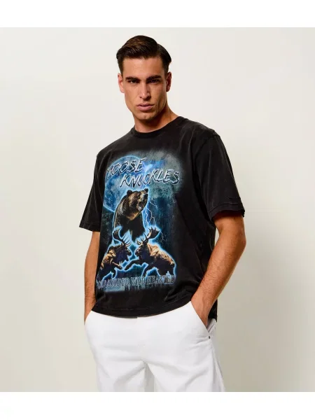 Moose Knuckles Tricou Into The Wild negru