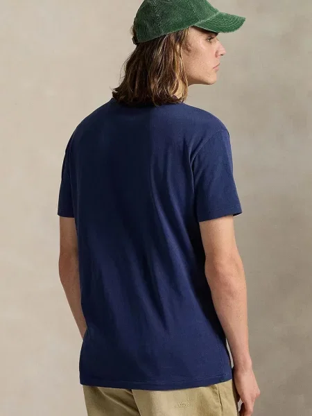 Футболка Polo Ralph Lauren однотонна синій