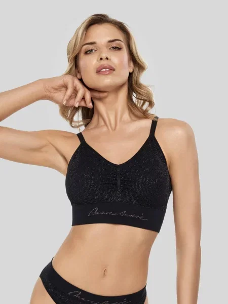 Бюстгальтер-топ с уплотненной чашкой чорний