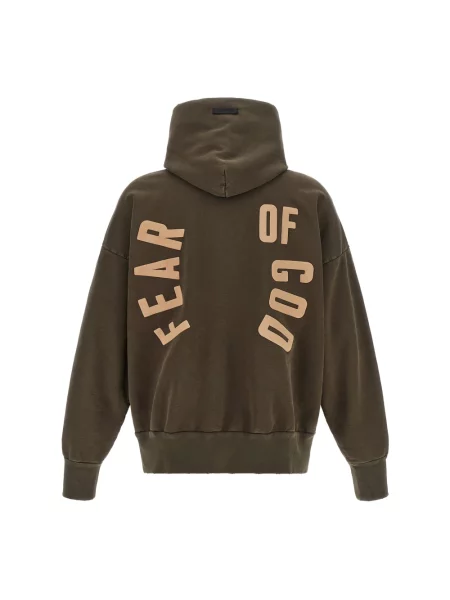 Bluza z kapturem Fear Of God klasyczna brązowa