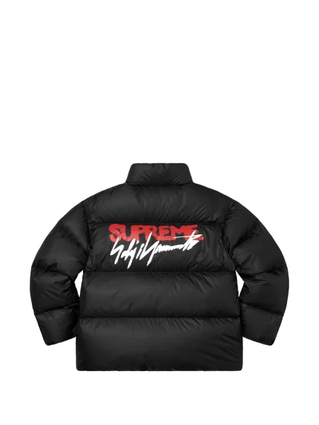 Geacă cu puf Supreme cu imagine negru