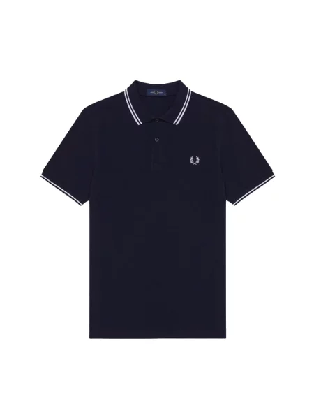 Fred Perry Koszulka Polo Z Piki blau białe