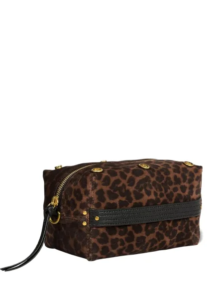 Kopertówka Jerome Dreyfuss z nadrukiem w panterkę brązowa