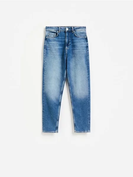 Reserved Blugi slim fit mom bleumarin