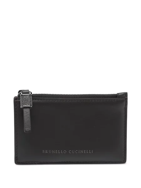 Bőr nyaklánc Brunello Cucinelli fekete