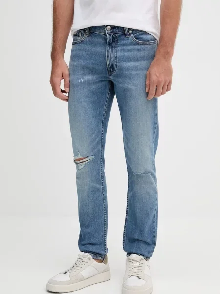 Kavbojke Calvin Klein Jeans modra