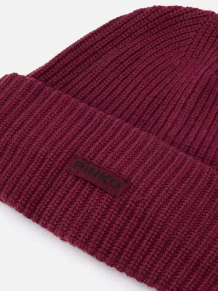 Шапка Pinko бордовая