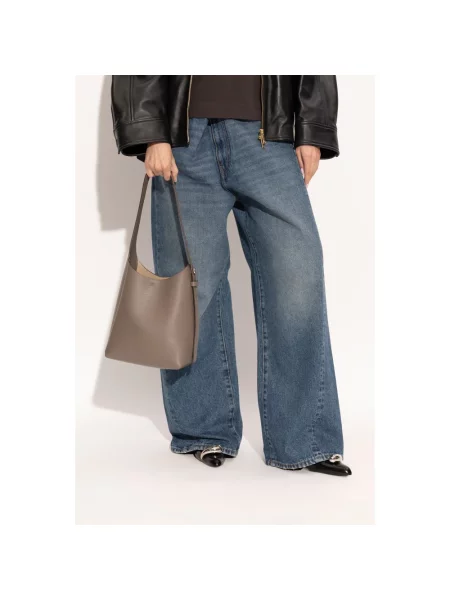 Torebka hobo Tory Burch skórzana beżowa