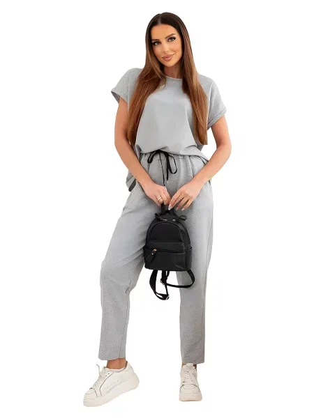 Kesi set blůza + kalhoty šedé