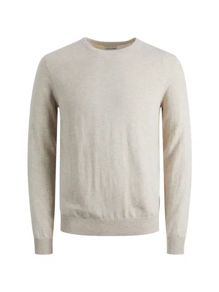 Pulover Jack & Jones tricotate cu decolteu în U bej