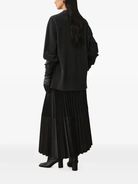 Fusta maxi Less cu talie înaltă negru