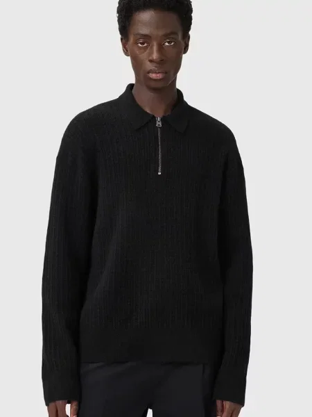 Шерстяной свитер Allsaints черный