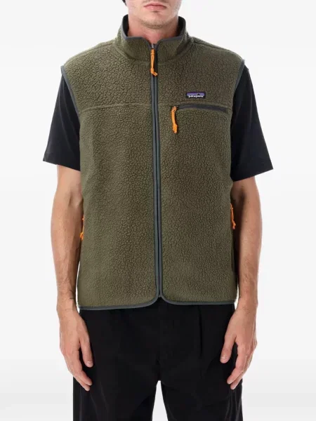 Vestă Patagonia din fleece verde
