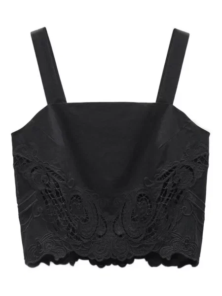 Top Rag & Bone cu broderie negru