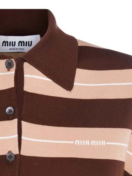 Polo Miu Miu cu dungi maro