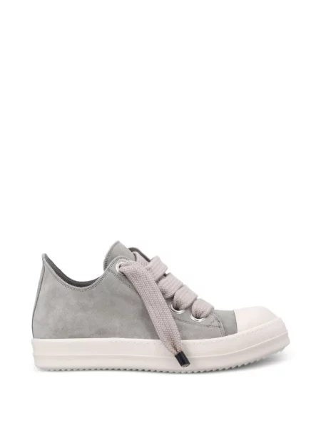 Sneakerși Rick Owens din piele de căprioară gri