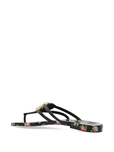 Șlapi Dolce & Gabbana cu autograf negru