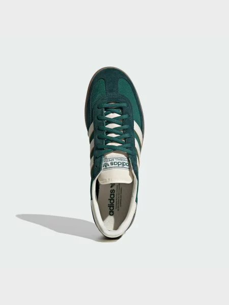 Кожаные кеды Adidas зеленые