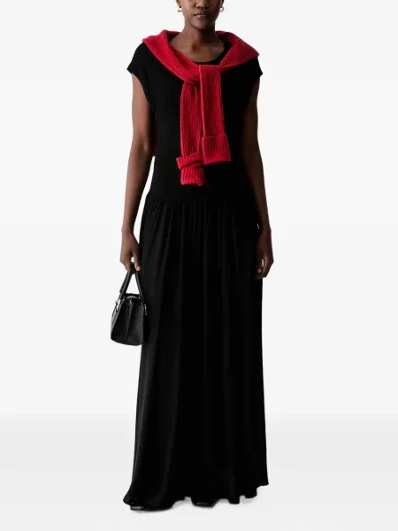 Rochie maxi Sisley evazată negru