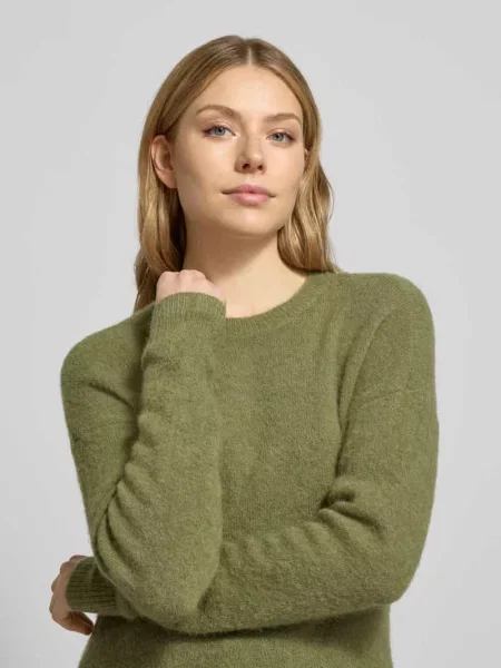 Sweter z dzianiny z okrągłym dekoltem model ‘Festina Hope’ Msch Copenhagen