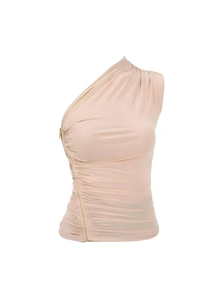 Top Elisabetta Franchi z dżerseju różowy