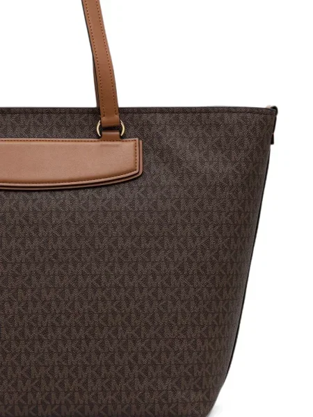 Geantă shopper Michael Michael Kors cu autograf maro