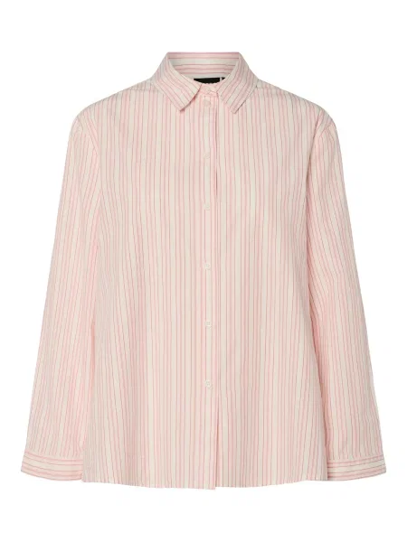 PIECES Bluză roz deschis / coajă de ou alb