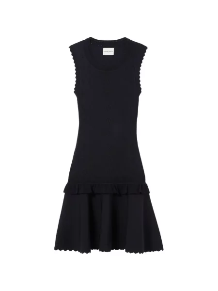 Rochie tricotată Claudie Pierlot tricotate cu volane de costum albastru
