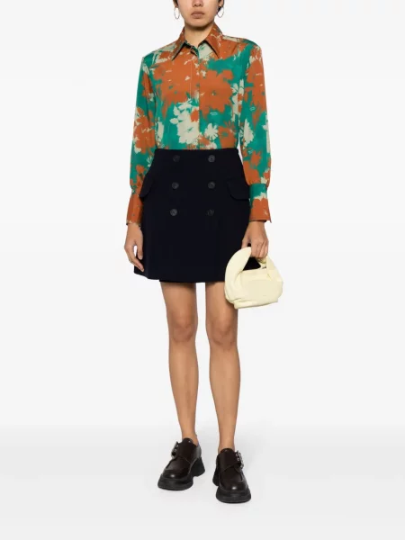 Gulerat cămașă Maison Kitsune cu model floral cu imagine