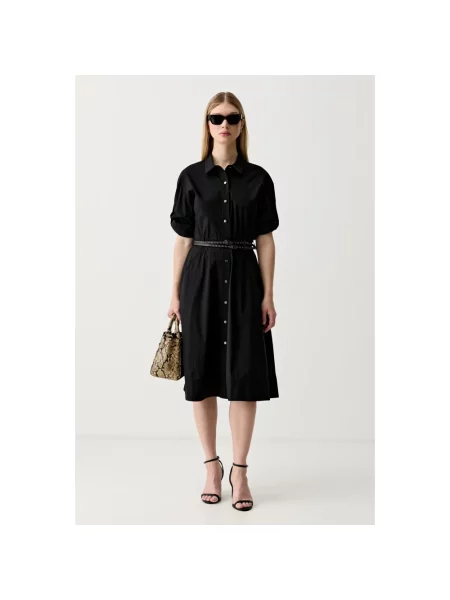 DKNY sukienka rozkloszowana z czarna