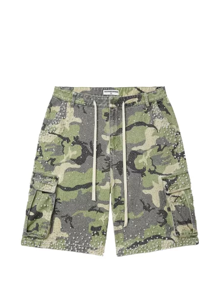 Pantaloni scurți Vale cu model camuflaj verde