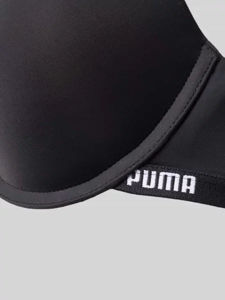 Biustonosz push up z watowanymi miseczkami Puma czarny