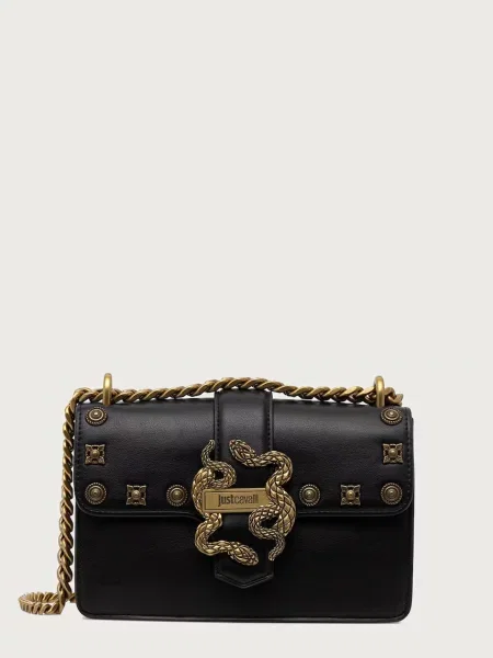 Just Cavalli crossbody kabelka z imitace kůže černá