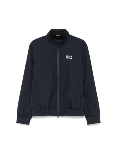 Kurtka bomber Ea7 Emporio Armani z nadrukiem na siłownię niebieski