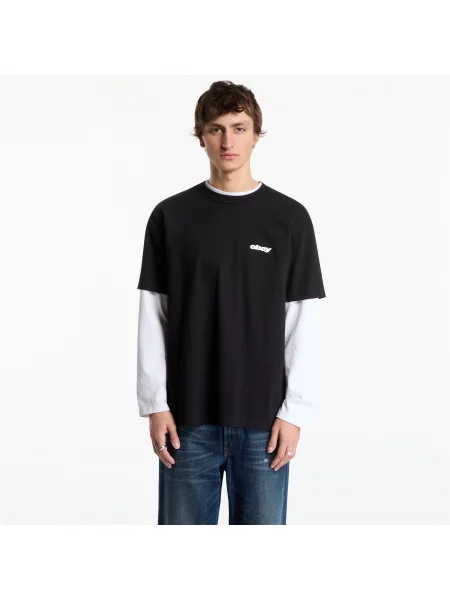 Тениска Obey VHS Black XXL черно