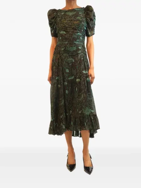 Scurt rochie midi Ulla Johnson verde