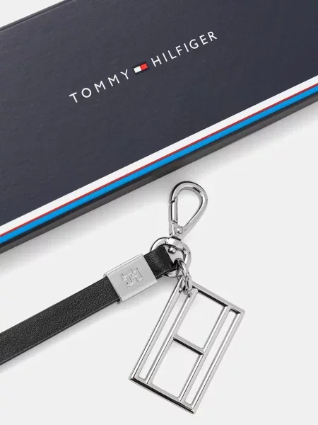 TOMMY HILFIGER Obesek za ključe / srebrna črna