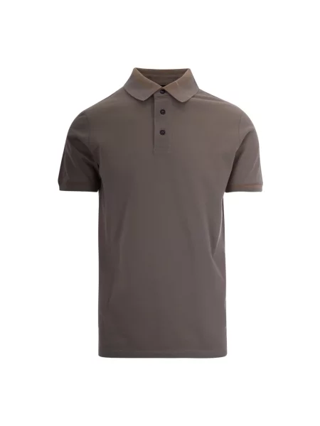 Koszulka polo Emporio Armani brązowa