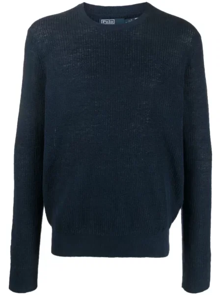 Prugaste kratke traper hlače Polo Ralph Lauren s vezom od kašmira bijela