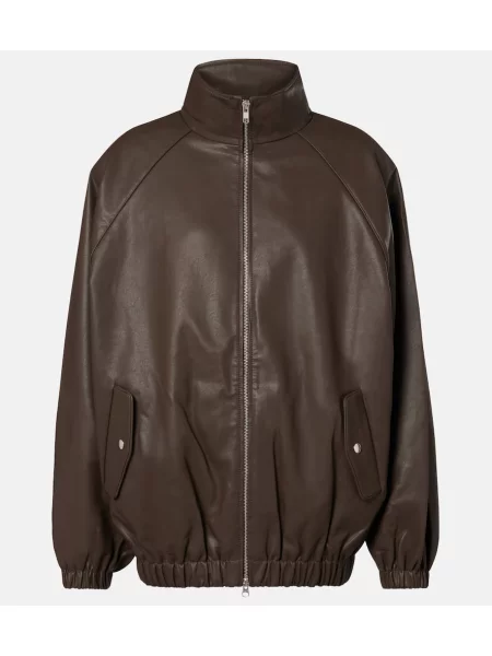 Geanta de piele The Frankie Shop maro