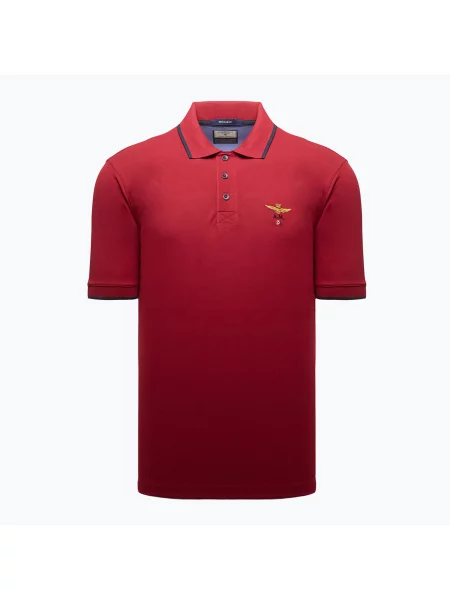Tricou polo pentru bărbați Aeronautica Militare Polo tibetan red roșu