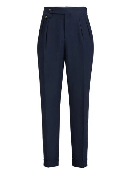 Pantaloni Brunello Cucinelli plisate albastru