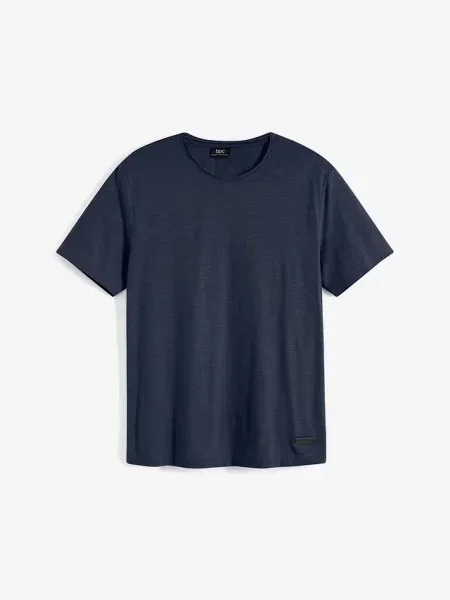 T-shirt z czystej bawełny organicznej niebieska
