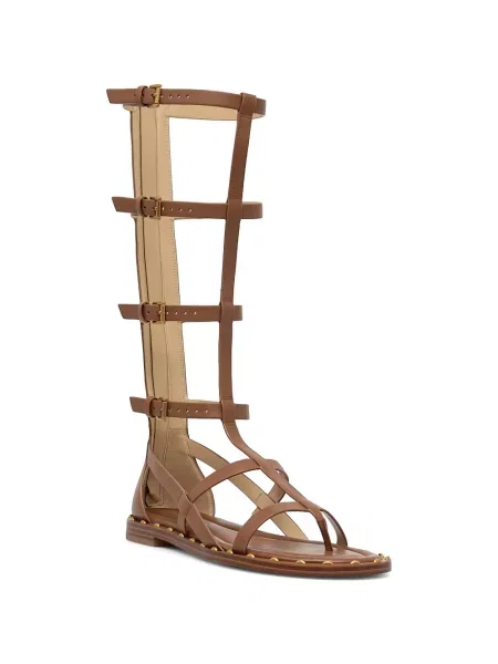 Matlasat sneakerși Michael Michael Kors din piele de căprioară cu legături maro