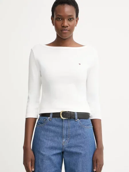 Tommy Hilfiger tričko s dlhým rukávom dámske biela