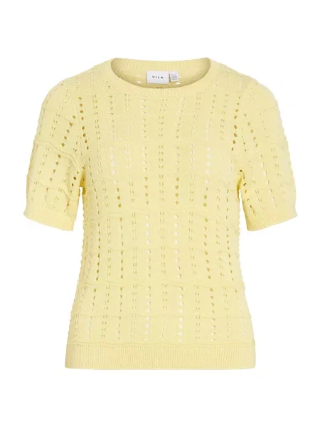 VILA Pulover VISIDONA lămâie galben