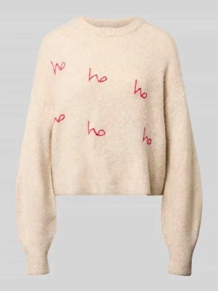 Sweter z dzianiny z okrągłym dekoltem model VIXEN' Noisy May